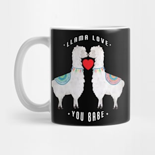 Sweetheart Llama Love You Babe Mug